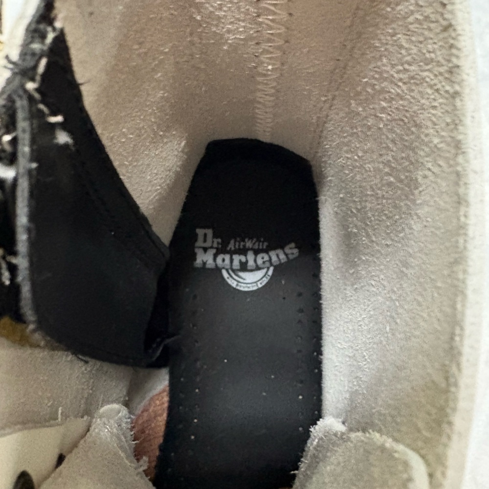 Women’s White Dr. Martens Jadon Boot Smooth Leather Platforms - Picture 10 of 12